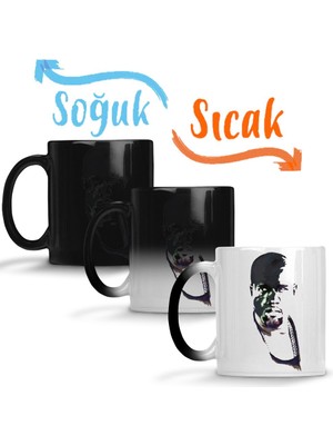 Baskı Dükkanı Kanye West Sihirli Kupa Bardak Porselen