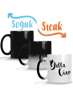 Baskı Dükkanı Bella Ciao La Casa De Papel Sihirli Kupa Bardak Porselen