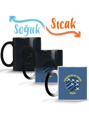 Baskı Dükkanı Esquadrilha Da Fumaça Sihirli Kupa Bardak Porselen