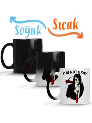 Baskı Dükkanı My Chemical Romance Sihirli Kupa Bardak Porselen