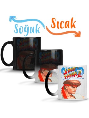 Baskı Dükkanı Street Fighter 2 Honda Sihirli Kupa Bardak Porselen