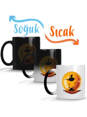 Baskı Dükkanı Goku Nuvem Voadora Sihirli Kupa Bardak Porselen