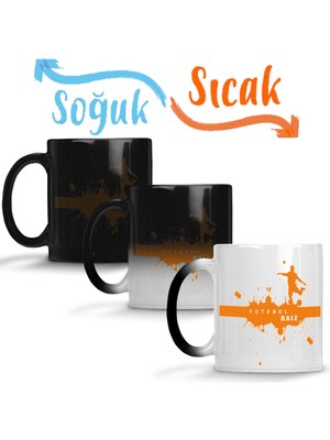 Baskı Dükkanı Futebol Raiz Sihirli Kupa Bardak Porselen