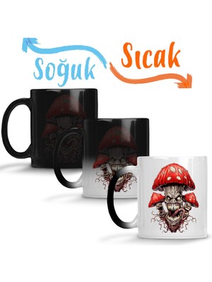 Baskı Dükkanı Cogumelos Do Mau Sihirli Kupa Bardak Porselen