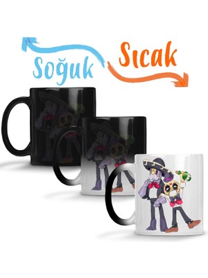 Baskı Dükkanı Barley And Poco Funny Sihirli Kupa Bardak Porselen