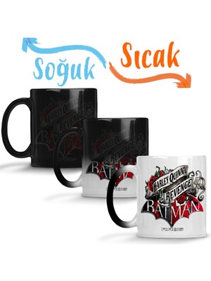 Baskı Dükkanı Harley Quinn Revenge Sihirli Kupa Bardak Porselen