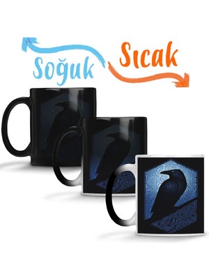 Baskı Dükkanı Vky Corvo Sihirli Kupa Bardak Porselen