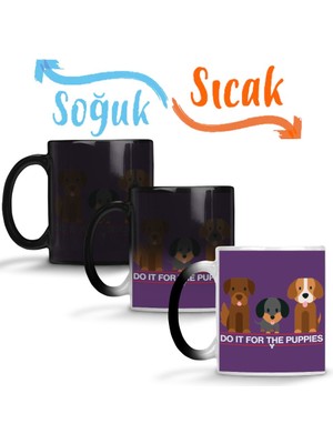 Baskı Dükkanı Destiny Do It For The Puppıes Pug Köğek Sihirli Kupa Bardak Porselen