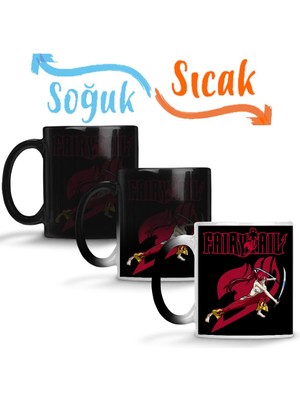 Baskı Dükkanı Fairy Tail Erza Scarlet Two Swords Anime Manga Sihirli Kupa Bardak Porselen