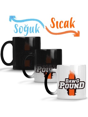 Baskı Dükkanı Nfl Cleveland Browns Dawg Pound Sihirli Kupa Bardak Porselen