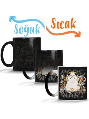 Baskı Dükkanı Porg Wars Sihirli Kupa Bardak Porselen
