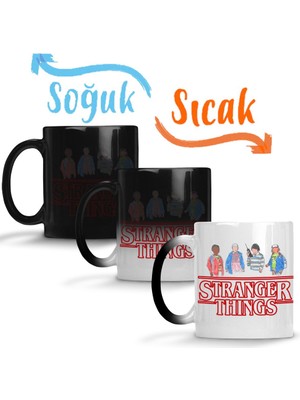 Baskı Dükkanı Stranger Things 06 Sihirli Kupa Bardak Porselen