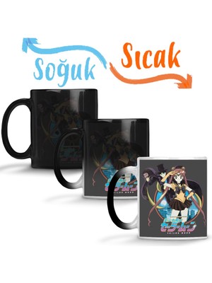 Baskı Dükkanı Sailor Moon Sihirli Kupa Bardak Porselen