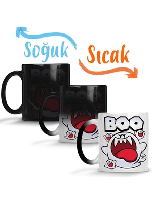 Baskı Dükkanı Süper Mario Boo Sihirli Kupa Bardak Porselen