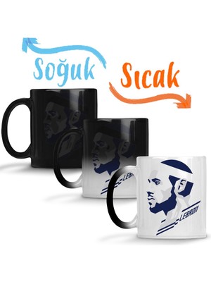Baskı Dükkanı Lebron James 001 Sihirli Kupa Bardak Porselen