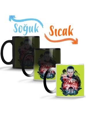 Baskı Dükkanı Stranger Things Closegate Sihirli Kupa Bardak Porselen