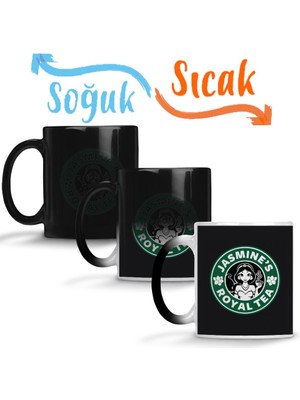 Baskı Dükkanı Jasmine's Royal Tea 2 Sihirli Kupa Bardak Porselen