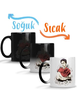 Baskı Dükkanı Frida Kahlo 011 Sihirli Kupa Bardak Porselen