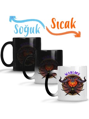 Baskı Dükkanı Wow Warlock Sihirli Kupa Bardak Porselen