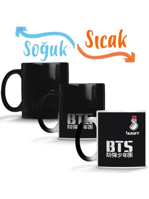 Baskı Dükkanı Bts Army Fan Sihirli Kupa Bardak Porselen