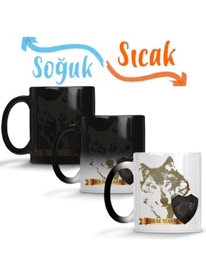 Baskı Dükkanı House Stark Sihirli Kupa Bardak Porselen