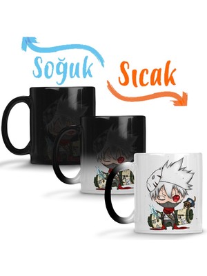 Baskı Dükkanı Naruto Kakashi Sihirli Kupa Bardak Porselen