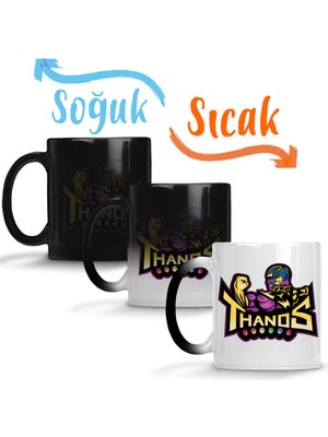 Baskı Dükkanı Avengers Infinity War Sihirli Kupa Bardak Porselen