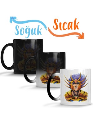 Baskı Dükkanı Death Mask Sihirli Kupa Bardak Porselen