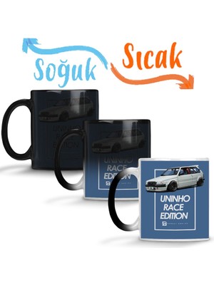 Baskı Dükkanı Uno Race Edition Sihirli Kupa Bardak Porselen