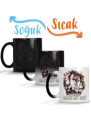 Baskı Dükkanı Make My Day Sihirli Kupa Bardak Porselen