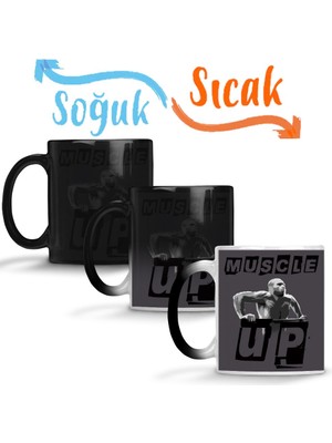 Baskı Dükkanı Muscle Up 02 Sihirli Kupa Bardak Porselen
