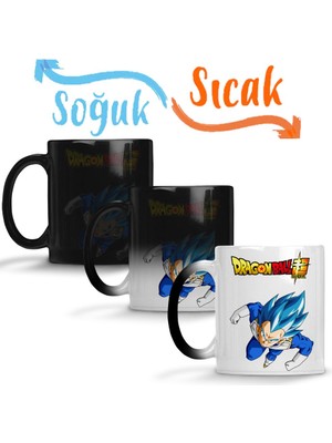 Baskı Dükkanı Dragonball Z Super Sihirli Kupa Bardak Porselen