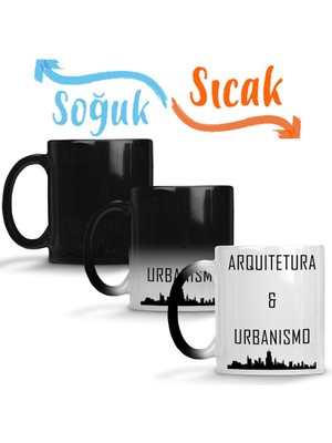 Baskı Dükkanı Arquitetura Sihirli Kupa Bardak Porselen