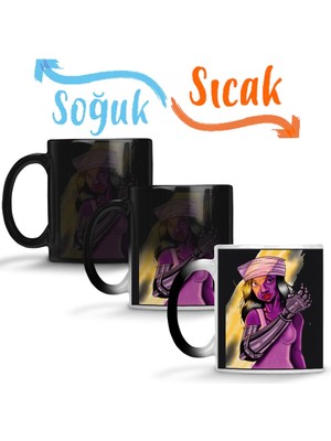 Baskı Dükkanı Garota Strempunk Sihirli Kupa Bardak Porselen