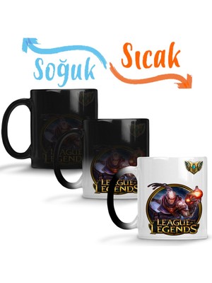 Baskı Dükkanı Lucian Lol League Of Legends Sihirli Kupa Bardak Porselen