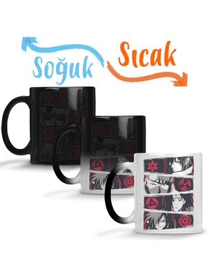 Baskı Dükkanı Naruto Sharigans Sihirli Kupa Bardak Porselen