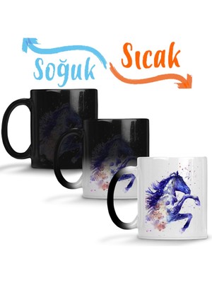 Baskı Dükkanı The Horse Sihirli Kupa Bardak Porselen