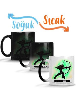 Baskı Dükkanı Arqueiro Rpg Sihirli Kupa Bardak Porselen