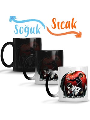 Baskı Dükkanı Death Note Sihirli Kupa Bardak Porselen