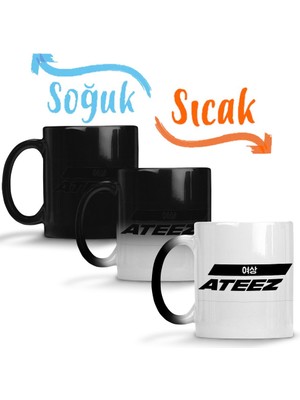 Baskı Dükkanı Ateez Yeosang Sihirli Kupa Bardak Porselen