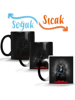 Baskı Dükkanı Terminator Game Termınated Sihirli Kupa Bardak Porselen
