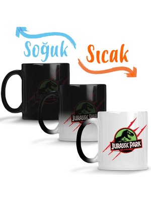 Baskı Dükkanı Jurassic Park Sihirli Kupa Bardak Porselen