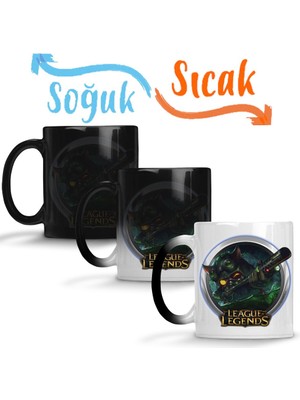 Baskı Dükkanı League Of Legends Sihirli Kupa Bardak Porselen