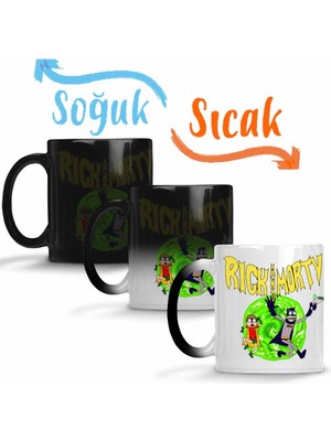 Baskı Dükkanı Rick E Morty Versao Batman Robin Sihirli Kupa Bardak Porselen
