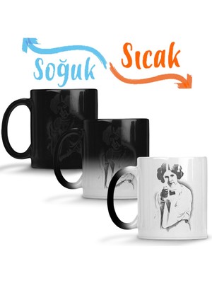 Baskı Dükkanı Princesa Leia 2 Sihirli Kupa Bardak Porselen