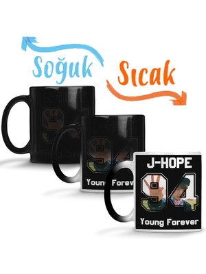 Baskı Dükkanı Bts Young Forever Jhope Sihirli Kupa Bardak Porselen