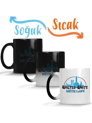 Baskı Dükkanı Breaking Bad Walter Labs Humor Sihirli Kupa Bardak Porselen