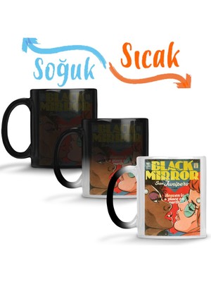 Baskı Dükkanı Black Mirror Sihirli Kupa Bardak Porselen