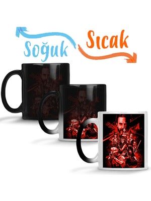 Baskı Dükkanı The Walking Dead Sihirli Kupa Bardak Porselen