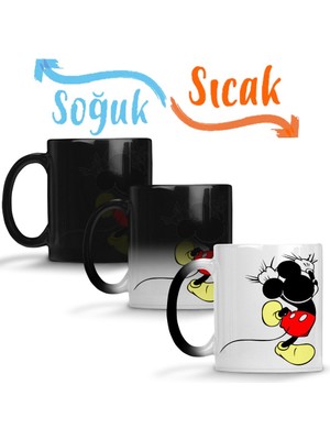 Baskı Dükkanı Mıckey Escalador Sihirli Kupa Bardak Porselen